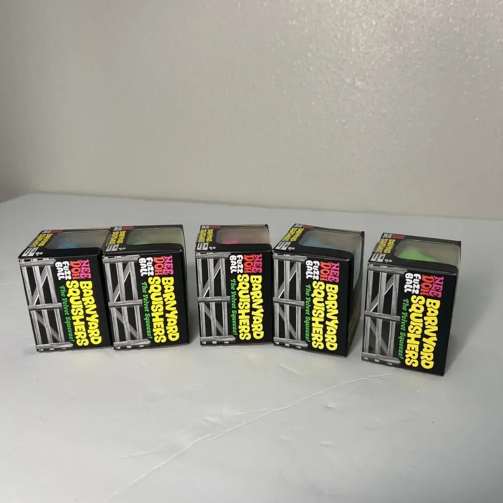 New Sealed Authentic Schylling Needoh Barnyard Squisher 5 total